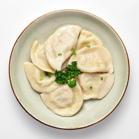 Вареники с капустой отварные